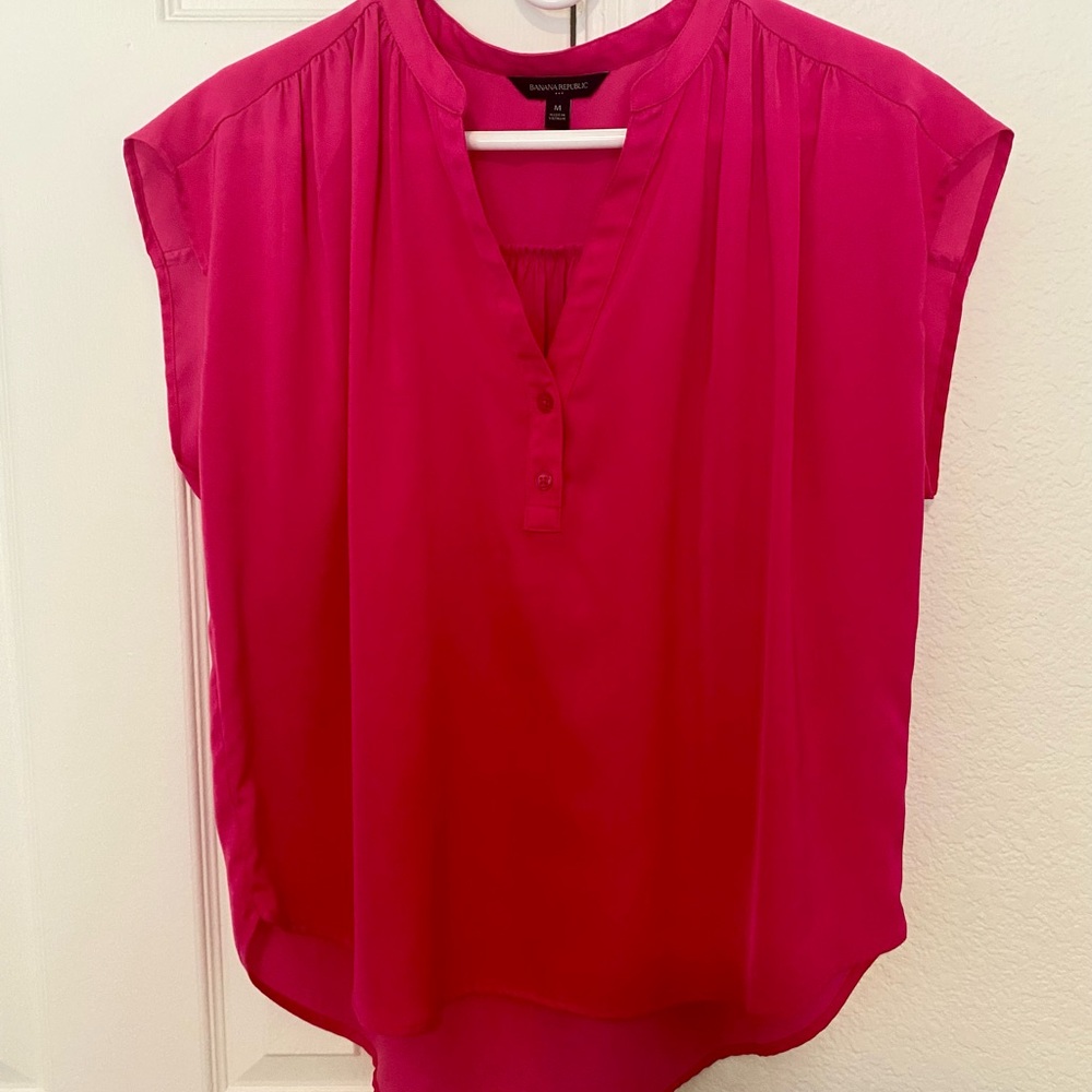 Banana Republic Factory Fuchsia Blouse